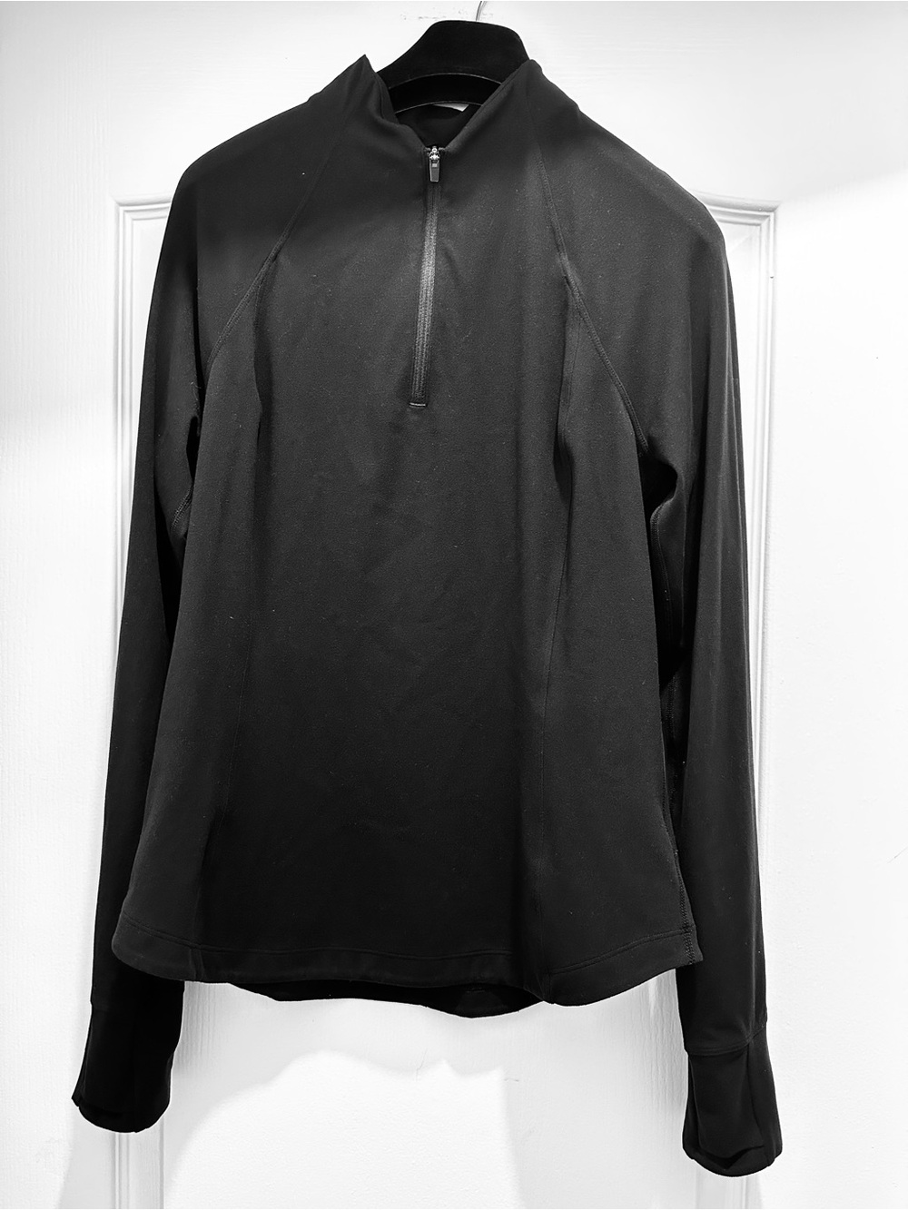 ATHLETA BLACK HALF- ZIP PERFORMANCE JACKET SIZE:M WOMENS